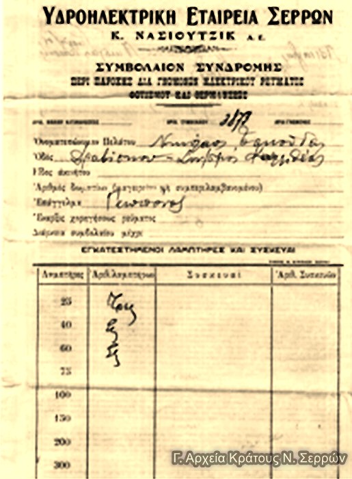 Έντυπο συμβόλαιο με την Εταιρεία Νάσιουτζικ