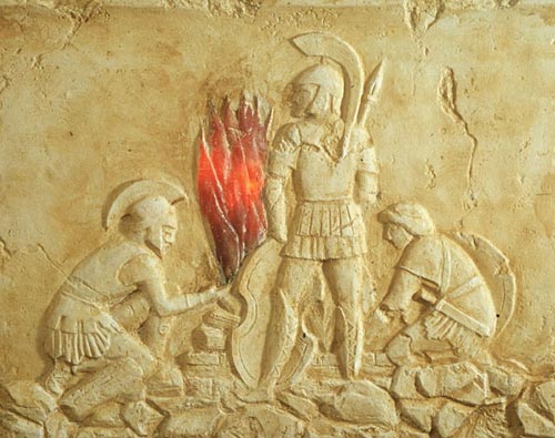 4.3:0 Δαρείος Α 'της Περσίας (λεπτομέρεια ανάγλυφου από την Περσέπολη) 5